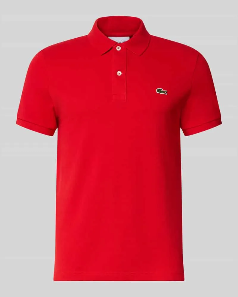 Lacoste Slim Fit Poloshirt aus reiner Baumwolle Rot