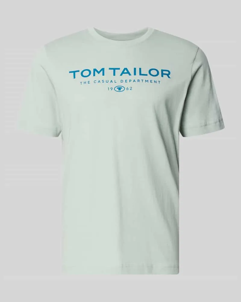 Tom Tailor Regular Fit T-Shirt aus reiner Baumwolle Lind