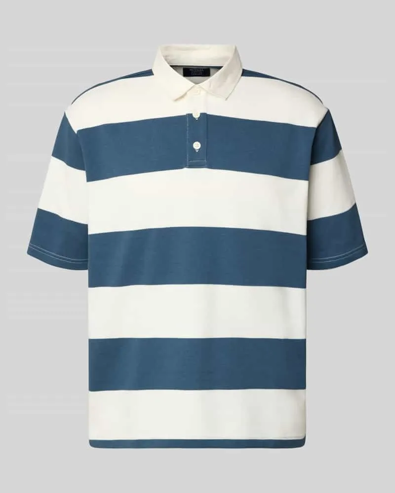 McNeal Relaxed Fit Poloshirt im Allover-Look Rauchblau