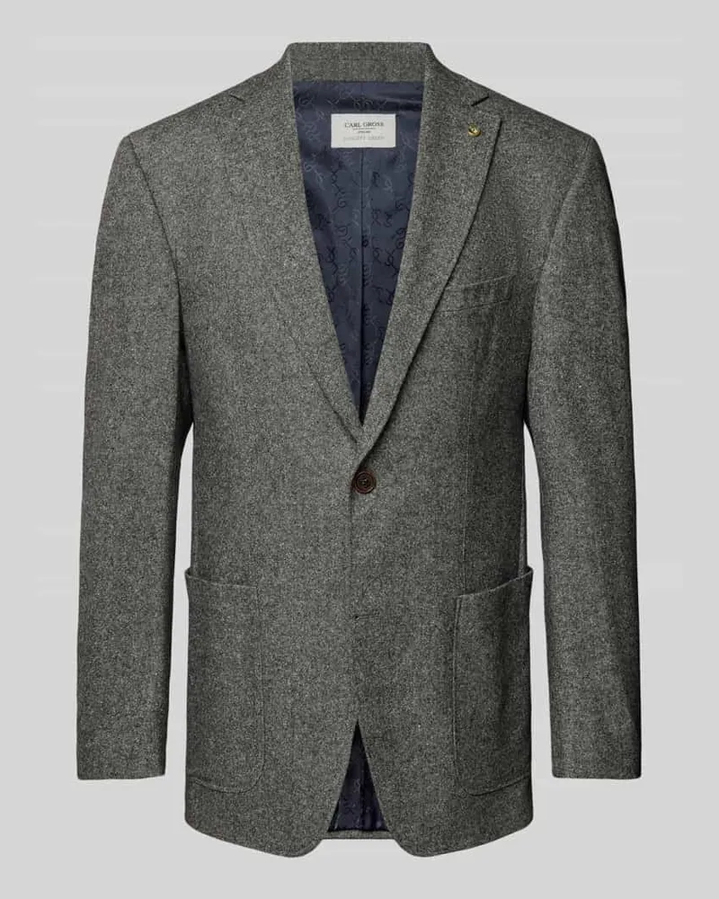 Carl Gross Sakko mit Seiden-Anteil Modell 'TEDRICK Mittelgrau