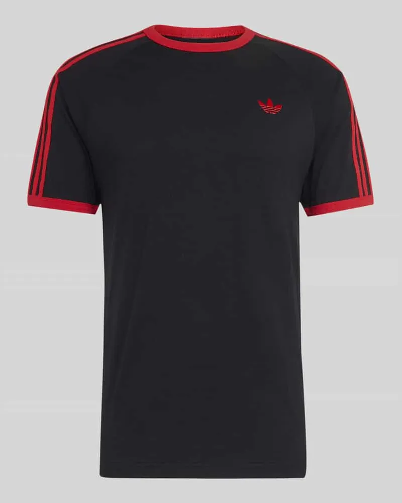 adidas Regular Fit T-Shirt aus reiner Baumwolle Black