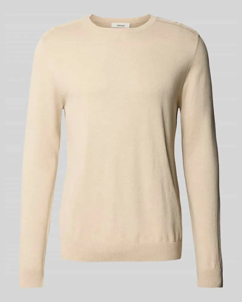 Selected Homme Regular Fit Strickpullover aus reiner Baumwolle Modell 'BERG 