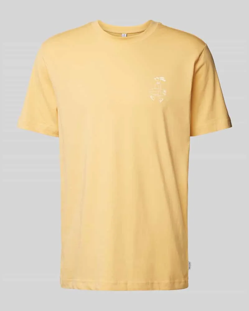 Mazine T-Shirt mit Motiv-Print Gelb