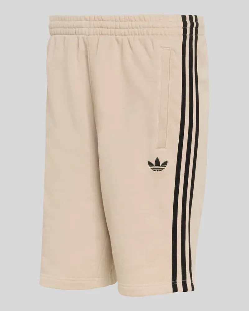adidas Regular Fit Sweatshorts aus reiner Baumwolle Beige