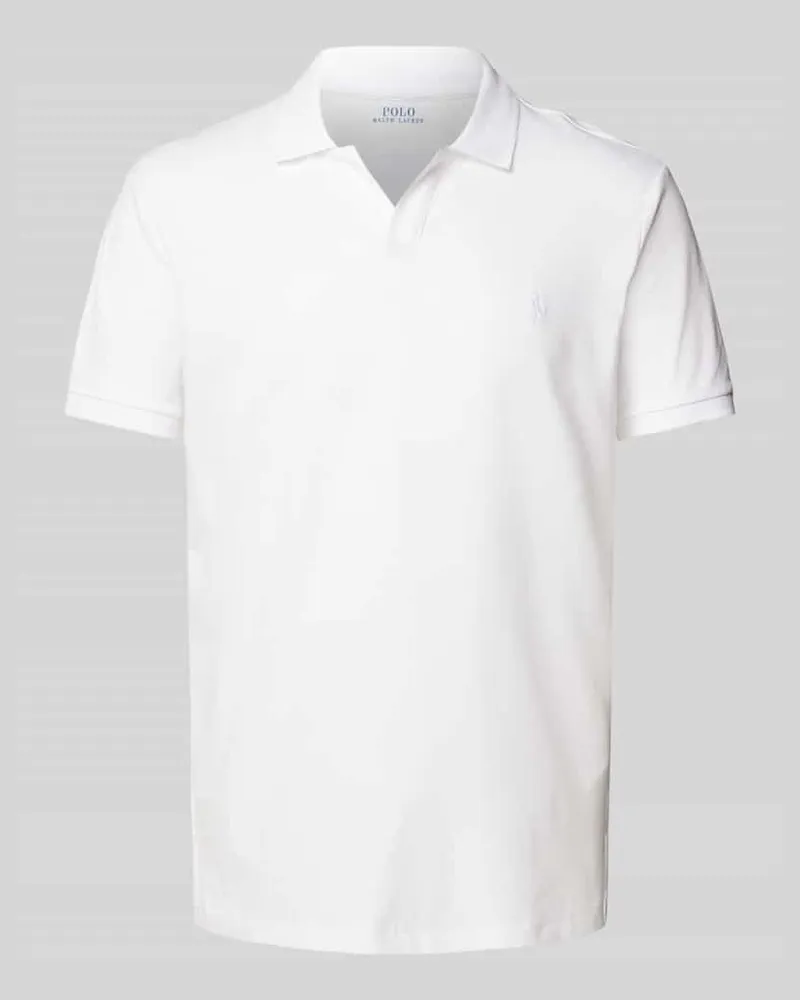 Ralph Lauren Regular Fit Poloshirt mit Label-Stitching Modell 'JOHNNY Weiss