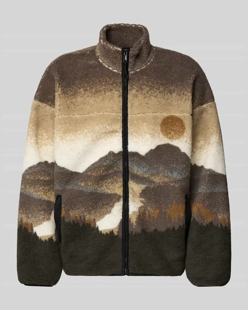 Only & Sons Loose Fit Webpelzjacke mit Allover-Muster Modell 'BLAZE Beige