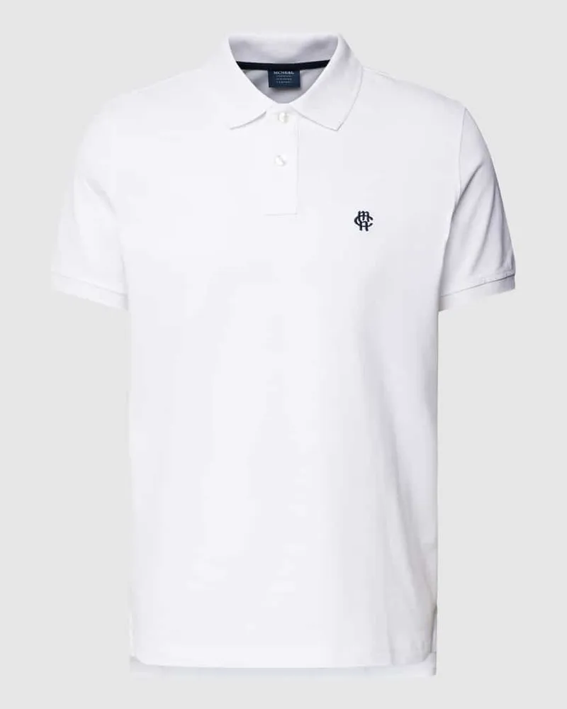 McNeal Poloshirt mit Label-Stitching Weiss
