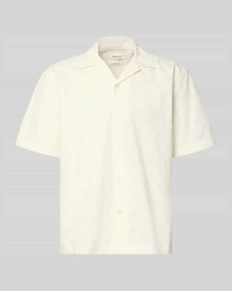 Selected Homme Relaxed Fit Freizeithemd aus reiner Baumwolle Modell 'HAMISH Offwhite
