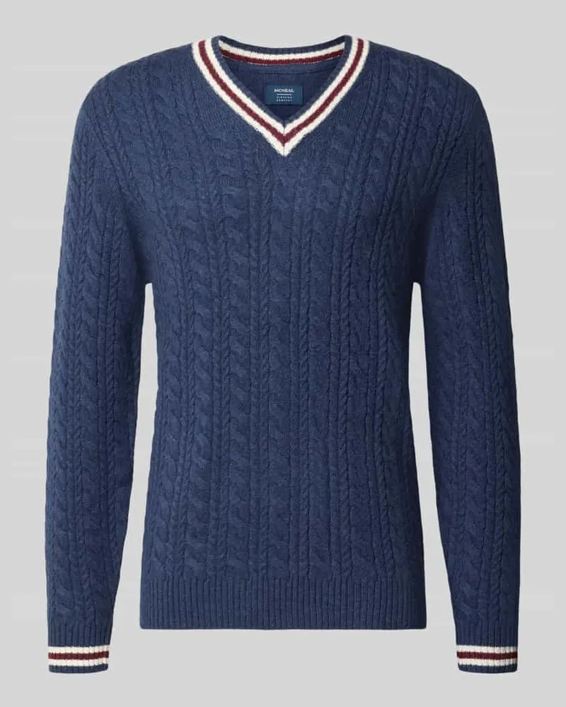 McNeal Strickpullover mit Woll-Anteil Marine