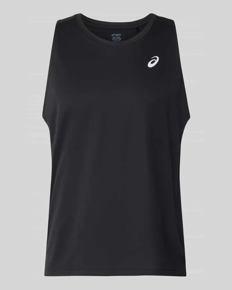 Asics Regular Fit Top mit Logo-Print Modell 'Core Black