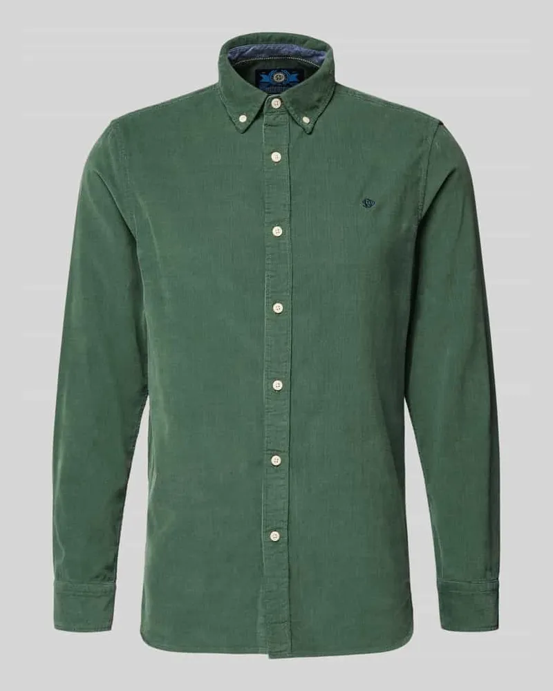 Superdry. Freizeithemd mit Label-Stitching Gruen