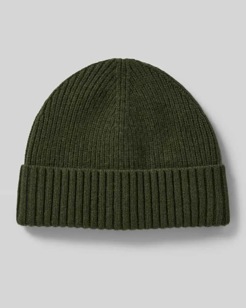 McNeal Beanie aus Wolle-Kaschmir-Mix Dunkelgruen