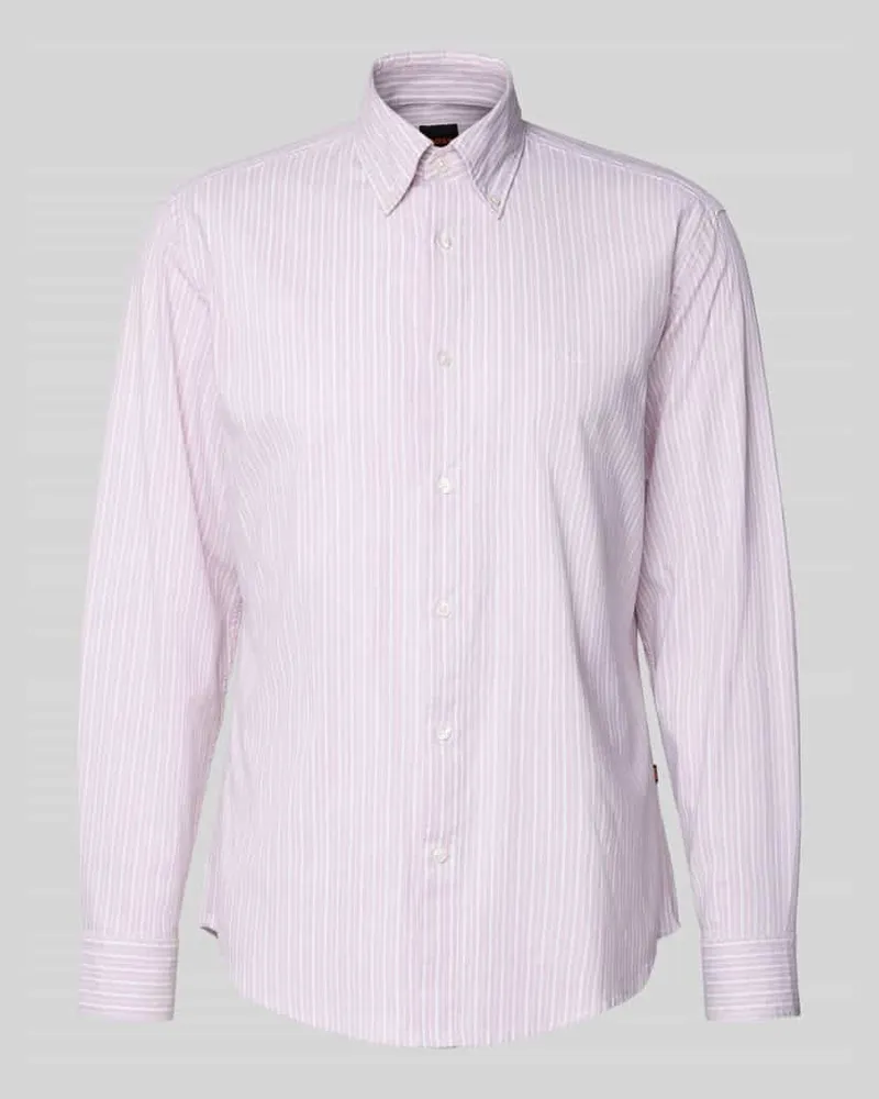HUGO BOSS Slim Fit Freizeithemd aus Baumwoll-Mix Modell 'RICOPLUS_M Rosa