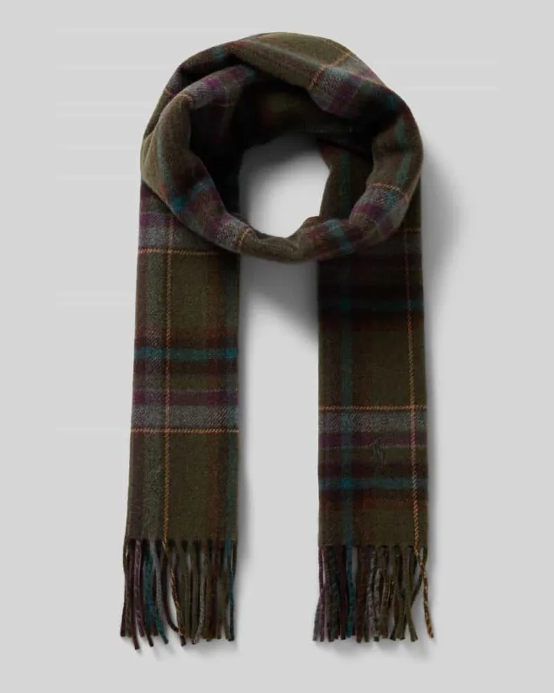 Ralph Lauren Schal aus reiner Wolle Oliv