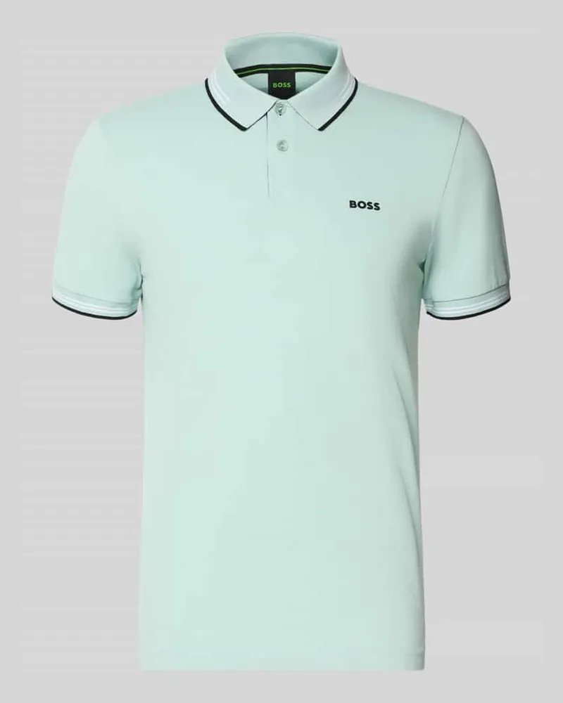 HUGO BOSS Slim Fit Poloshirt aus reiner Baumwolle Modell 'PAUL Mint