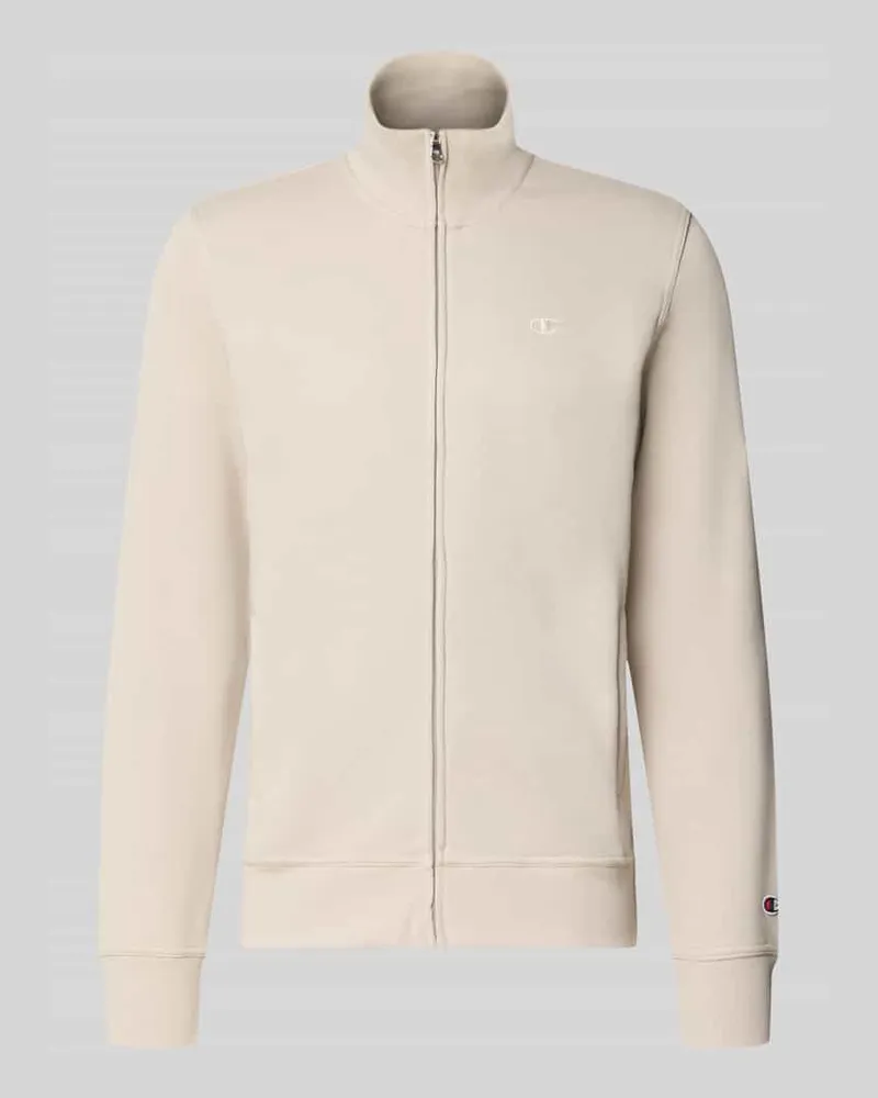 Champion Sweatjacke mit Stehkragen und Reißverschluss Beige