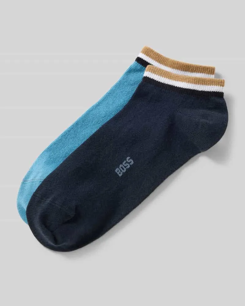 HUGO BOSS Sneaker-Socken im 2er-Pack aus Baumwoll-Mix Blau