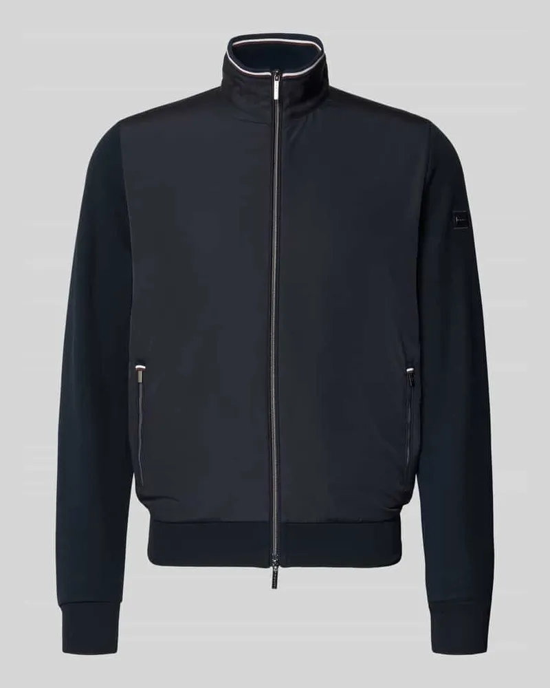 Bugatti Sweatjacke mit Stehkragen Marine
