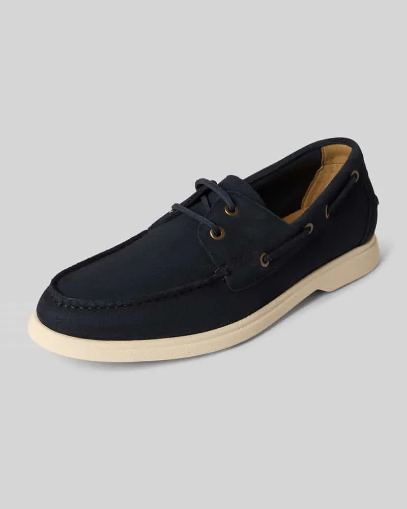 HUGO BOSS Bootsschuhe aus Veloursleder Marine