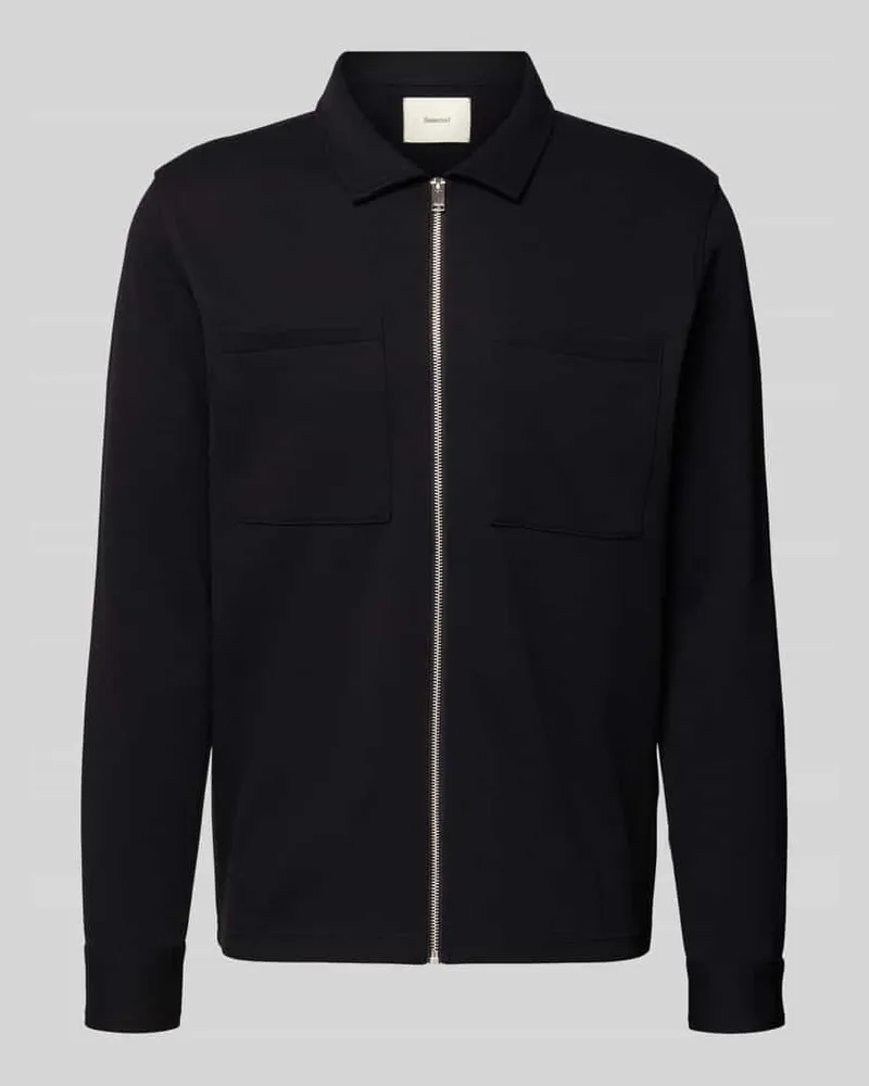 Selected Homme Regular Fit Sweatjacke aus Baumwoll-Mix Modell 'JACKIE Black