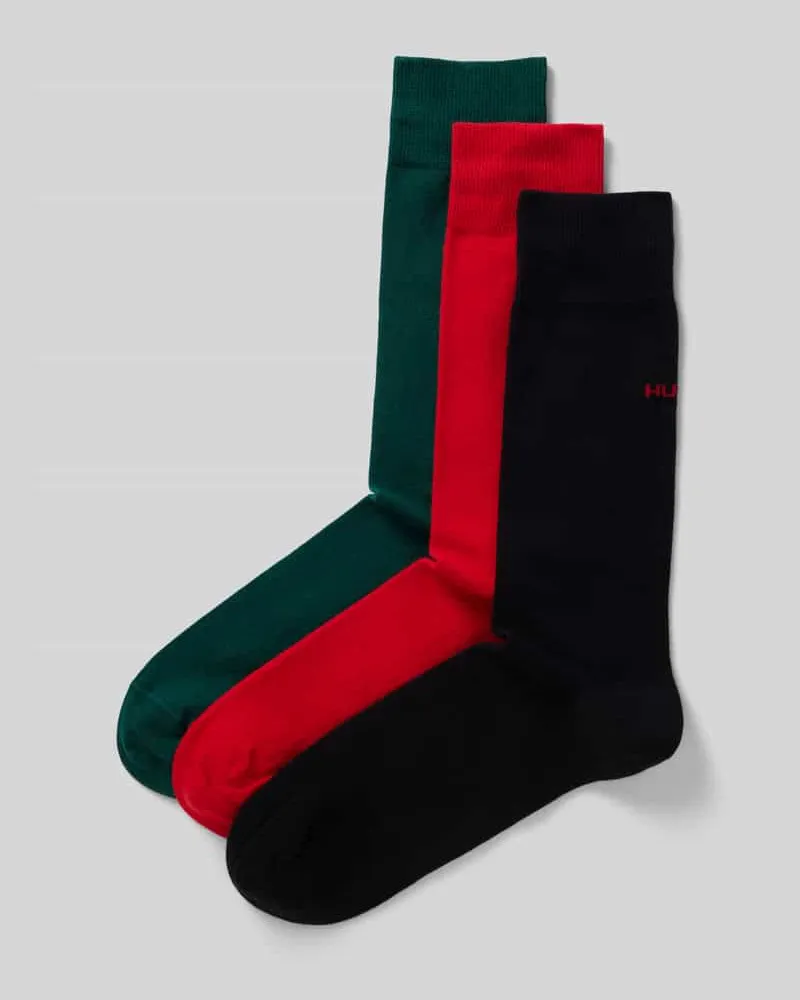HUGO BOSS Socken mit Label-Stitching im 3er-Pack 
