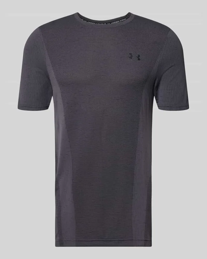 Under Armour Regular Fit Sport-T-Shirt mit Logo-Print Anthrazit