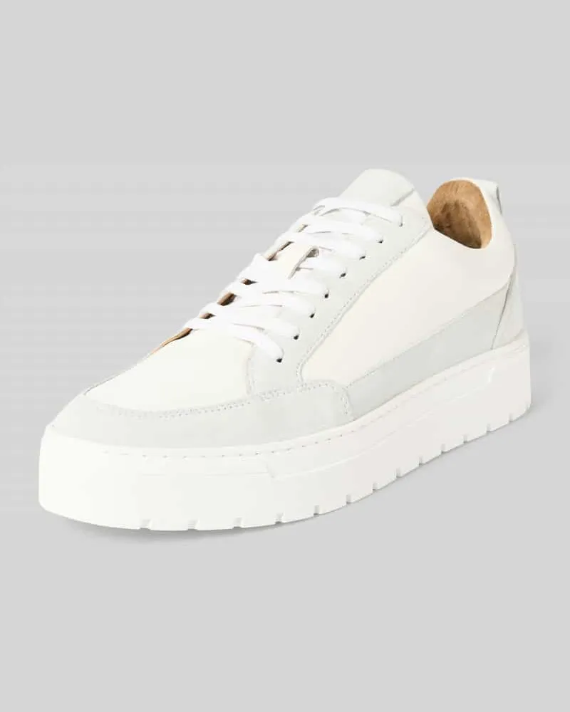 PS Poelman Sneaker mit Label-Detail Modell 'Ivar 10 Weiss