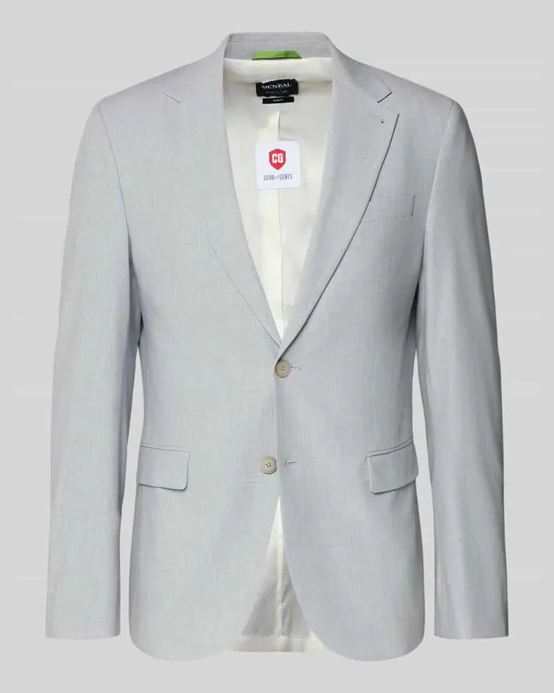 McNeal Slim Fit 2-Knopf-Sakko mit Viskose-Anteil Hellgrau