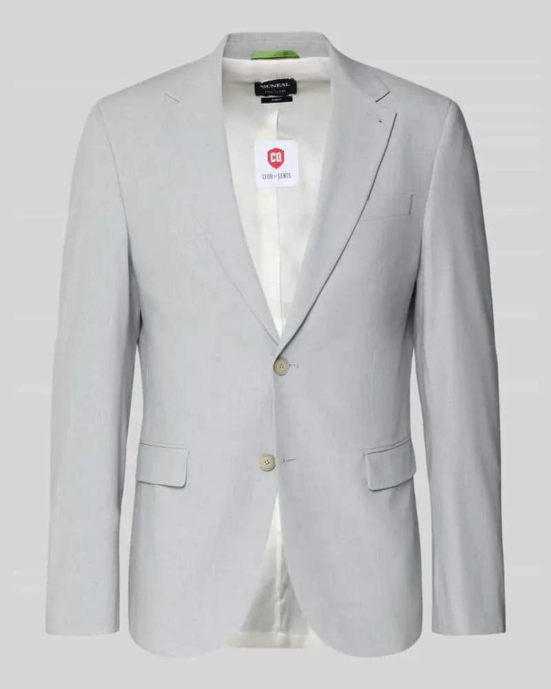 McNeal Slim Fit 2-Knopf-Sakko mit Viskose-Anteil Hellgrau