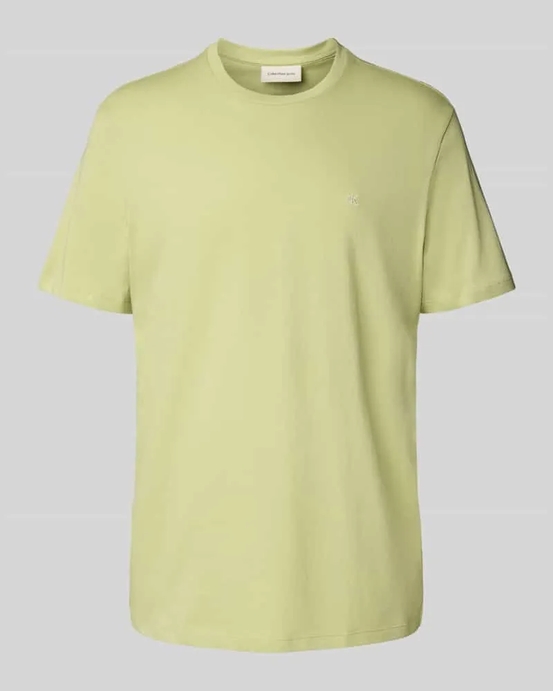 Calvin Klein T-Shirt mit geripptem Rundhalsausschnitt 