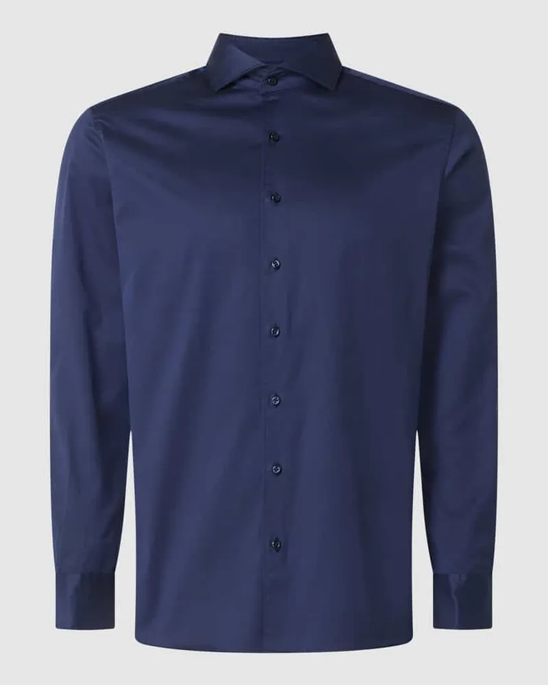 Eterna Slim Fit Businesshemd in Premiumqualität Marine