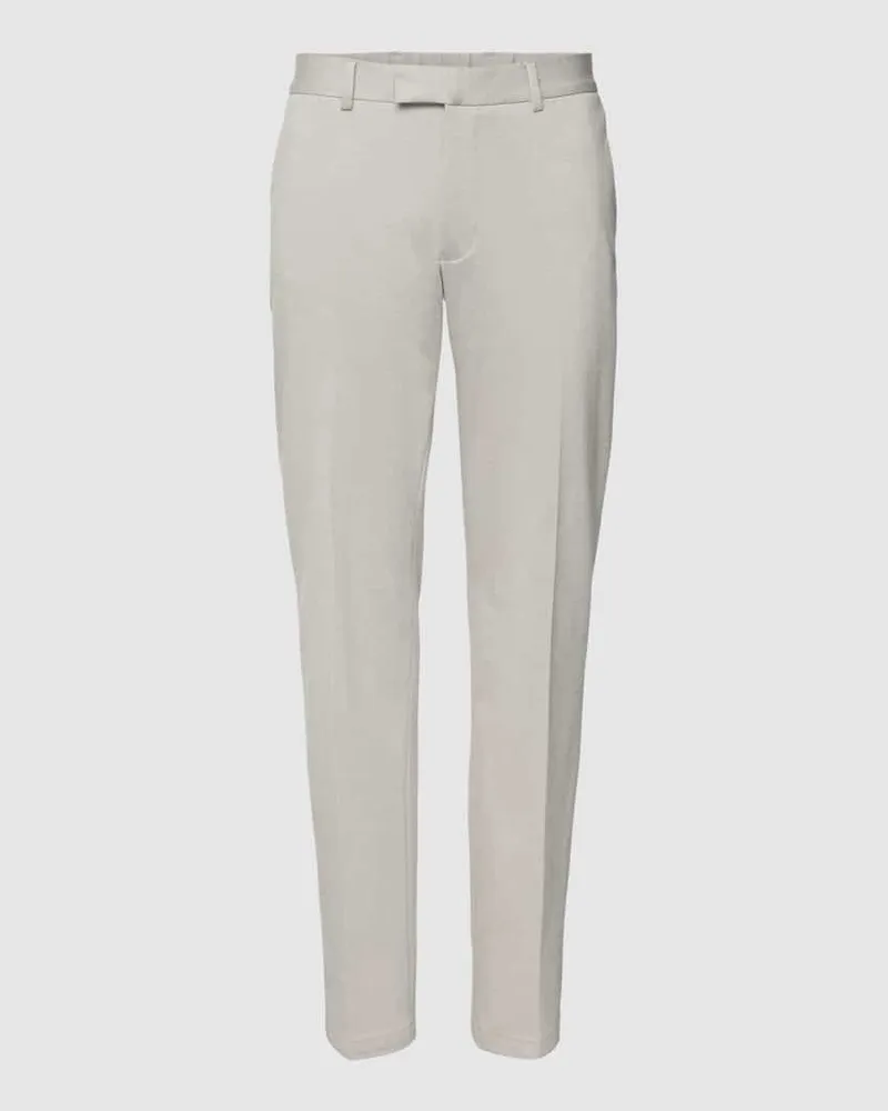 Christian Berg Hose mit Knopf-, Haken- und Reißverschluss Beige