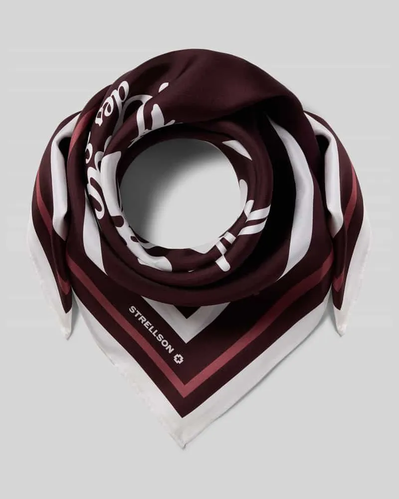 Strellson Tuch aus reiner Seide Bordeaux