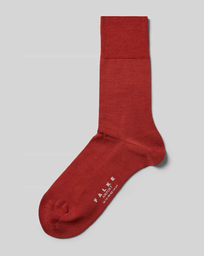 Falke Socken aus Schurwoll-Mix mit Logo-Print Modell 'Airport Rostrot