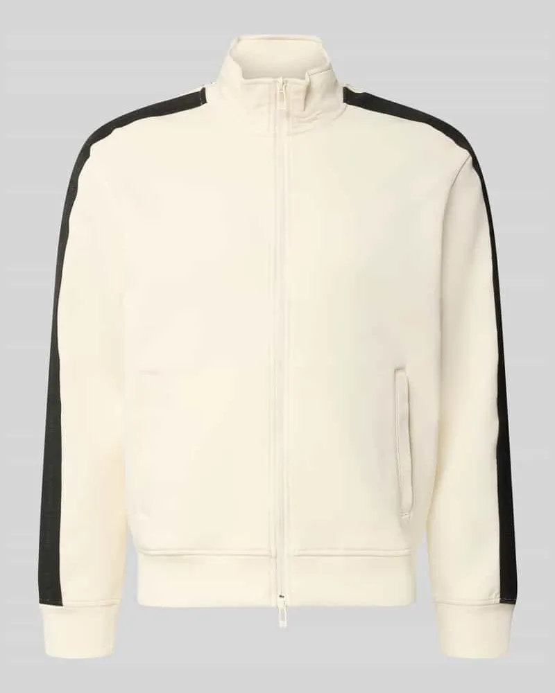 Armani Exchange Regular Fit Sweatjacke aus Baumwoll-Mix Modell 'Felpa Weiss