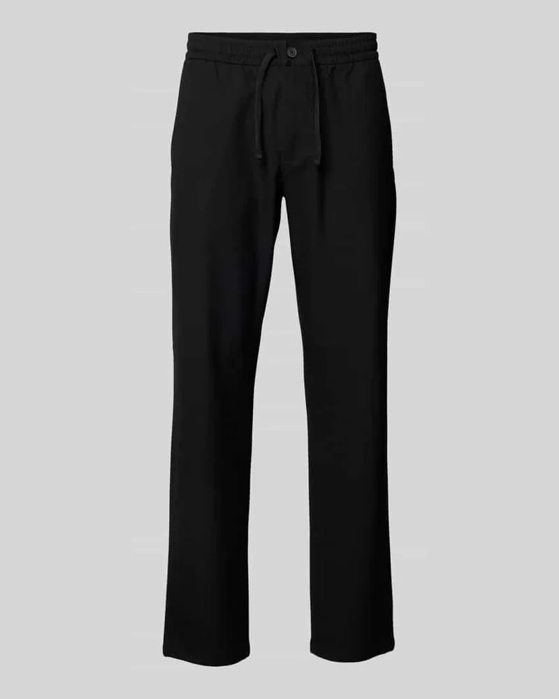 Selected Homme Straight Leg Hose mit Viskose-Anteil Modell 'ROBERT Black