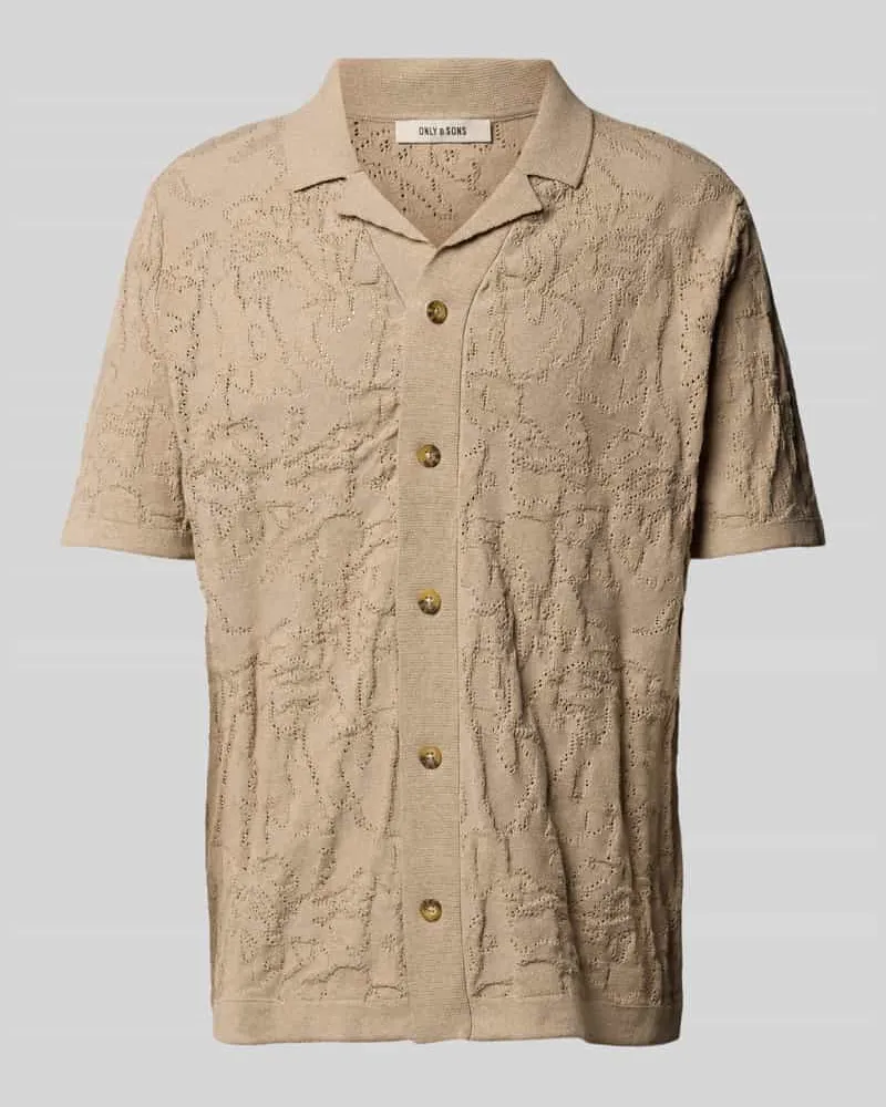Only & Sons Freizeithemd mit Reverskragen Modell 'DAN Beige