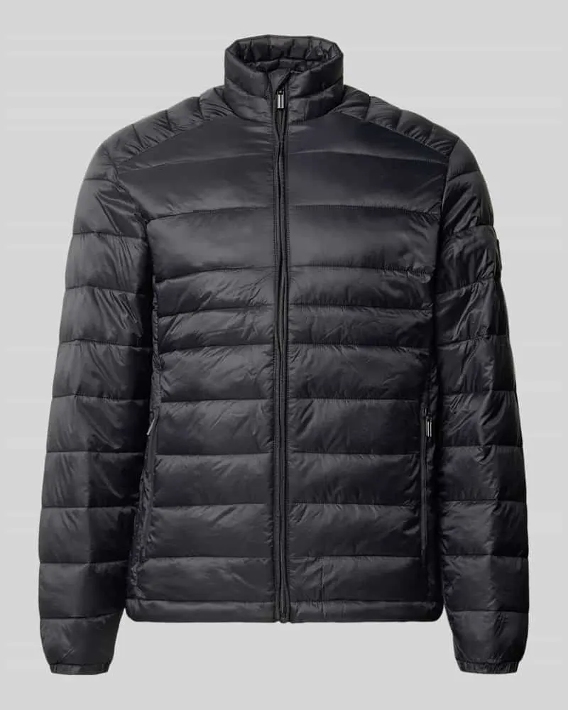 Jack & Jones Regular Fit Jacke in Stepp-Optik Modell 'Kingsley Black