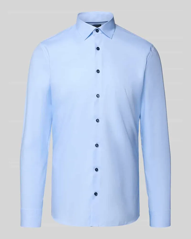 Olymp Super Slim Fit Business-Hemd mit Kentkragen Bleu
