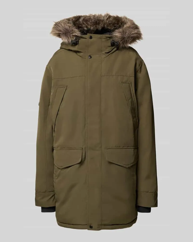 Superdry. Parka mit Pattentaschen Modell 'Everest Khaki