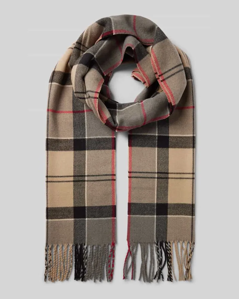 Barbour Schal mit Fransen Beige