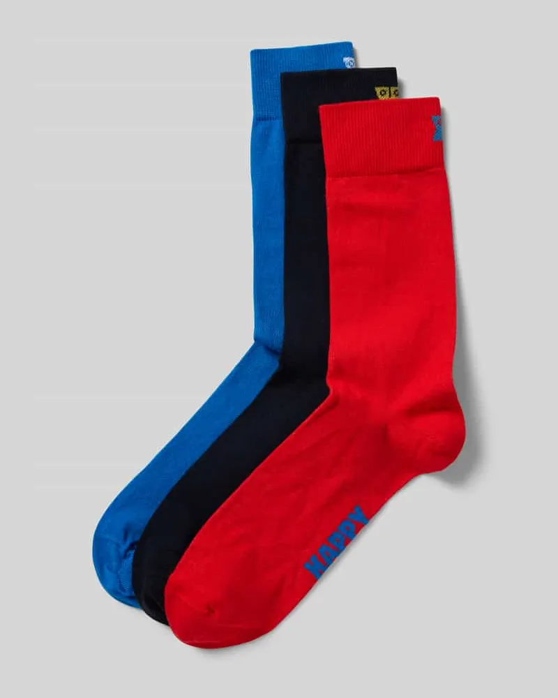 Happy Socks Socken mit Label-Print im 3er-Pack 