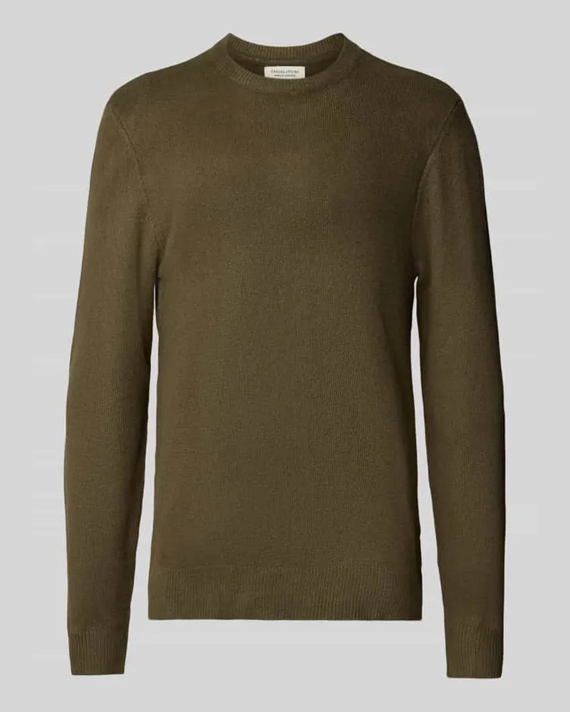 Casual Friday Regular Fit Strickpullover mit Rundhalsausschnitt Modell 'Heine 