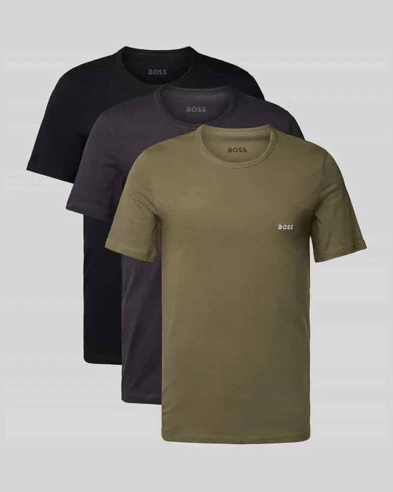 HUGO BOSS Regular Fit T-Shirt aus reiner Baumwolle Black