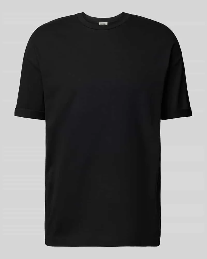 Drykorn T-Shirt mit geripptem Rundhalsausschnitt Modell 'THILO 