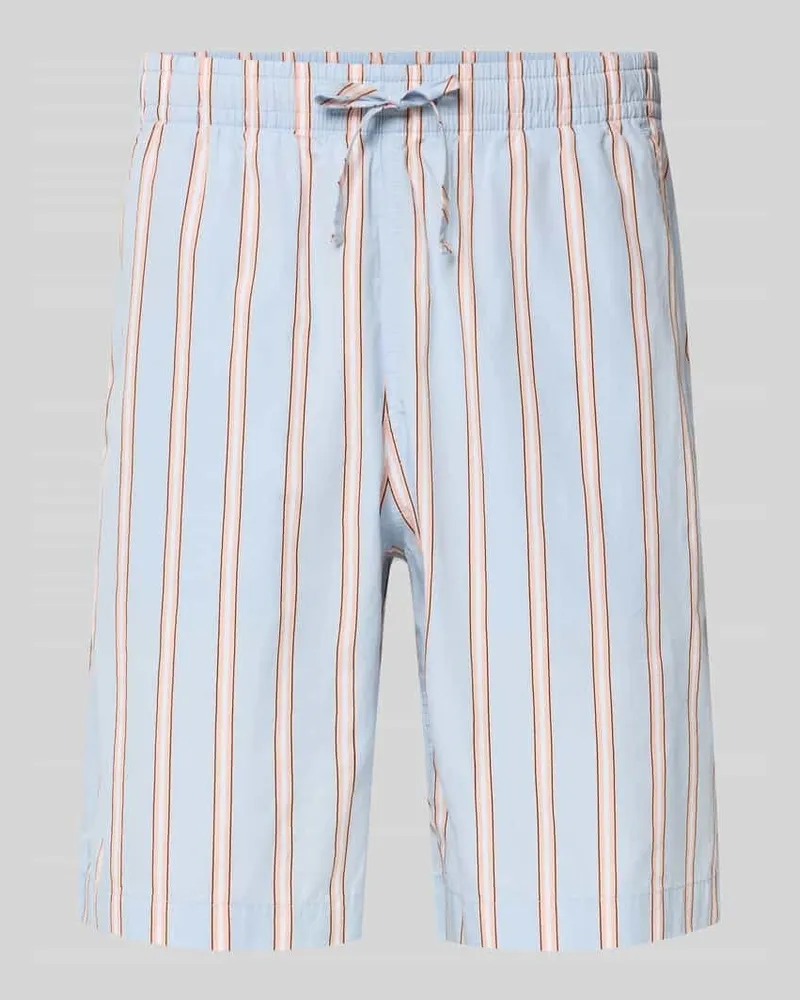 Lacoste Relaxed Fit Sweatshorts aus reiner Baumwolle Bleu