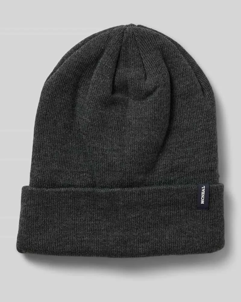 McNeal Beanie mit Label-Detail Anthrazit