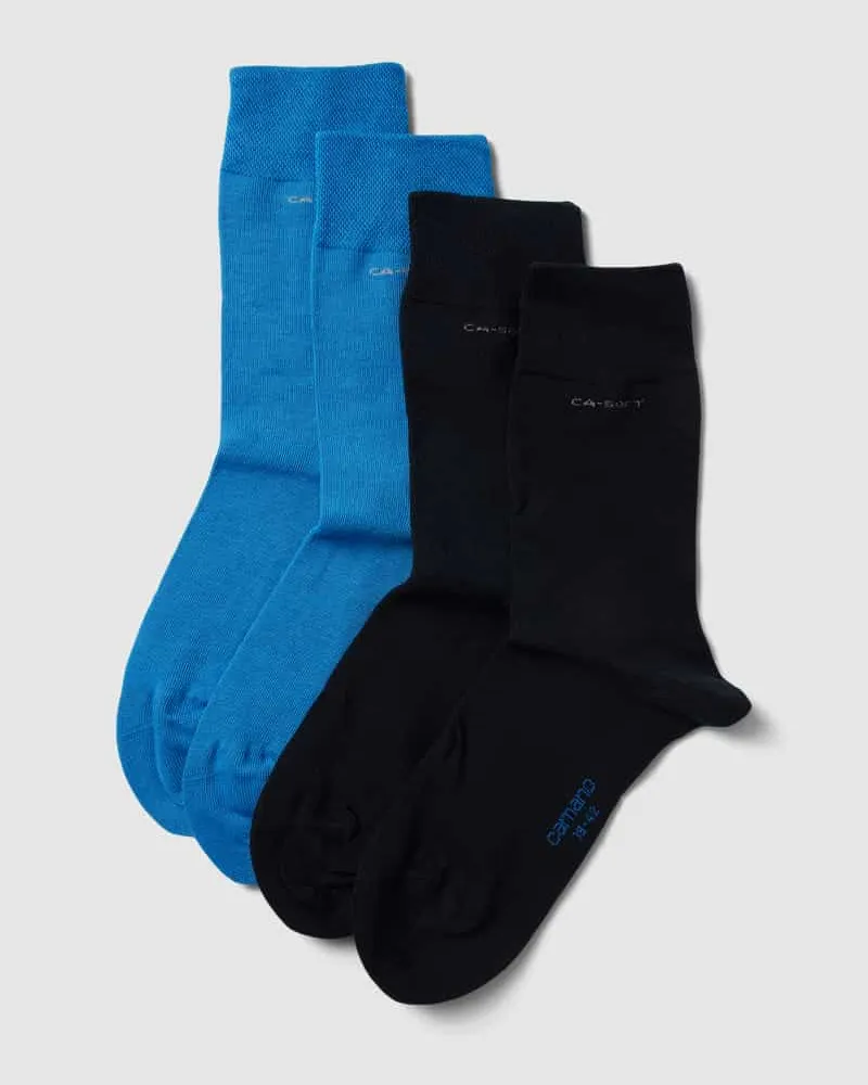 Camano Socken mit Label-Print im 4er-Pack 
