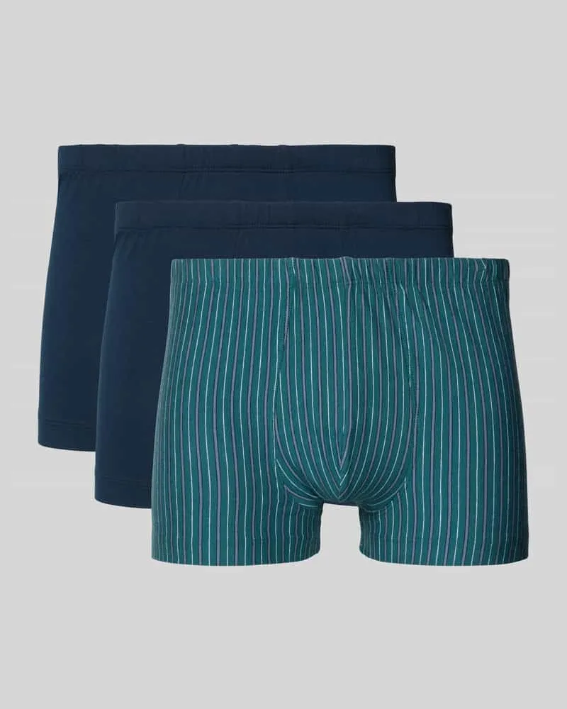 Schiesser Slim Fit Boxershorts mit elastischem Bund im 3er-Pack Marine