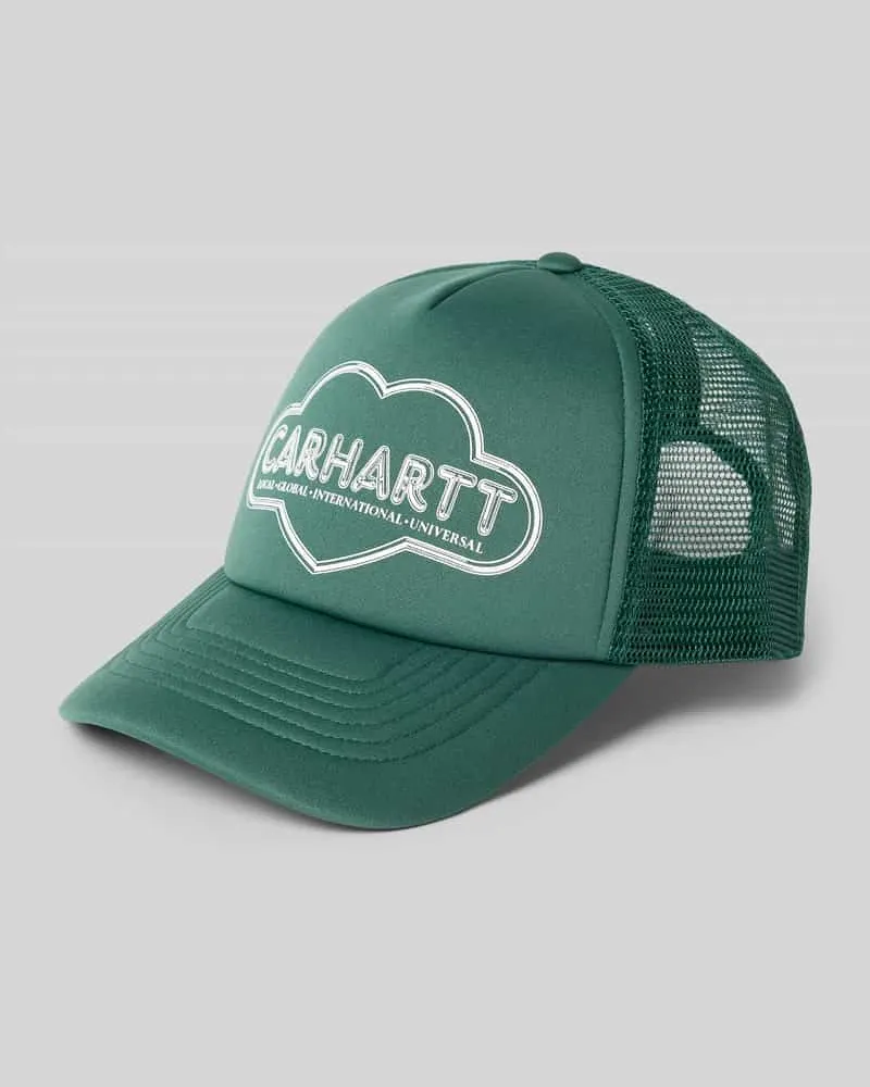 Carhartt WIP Trucker Cap mit Logo-Print Modell 'Cloud Heart Gruen